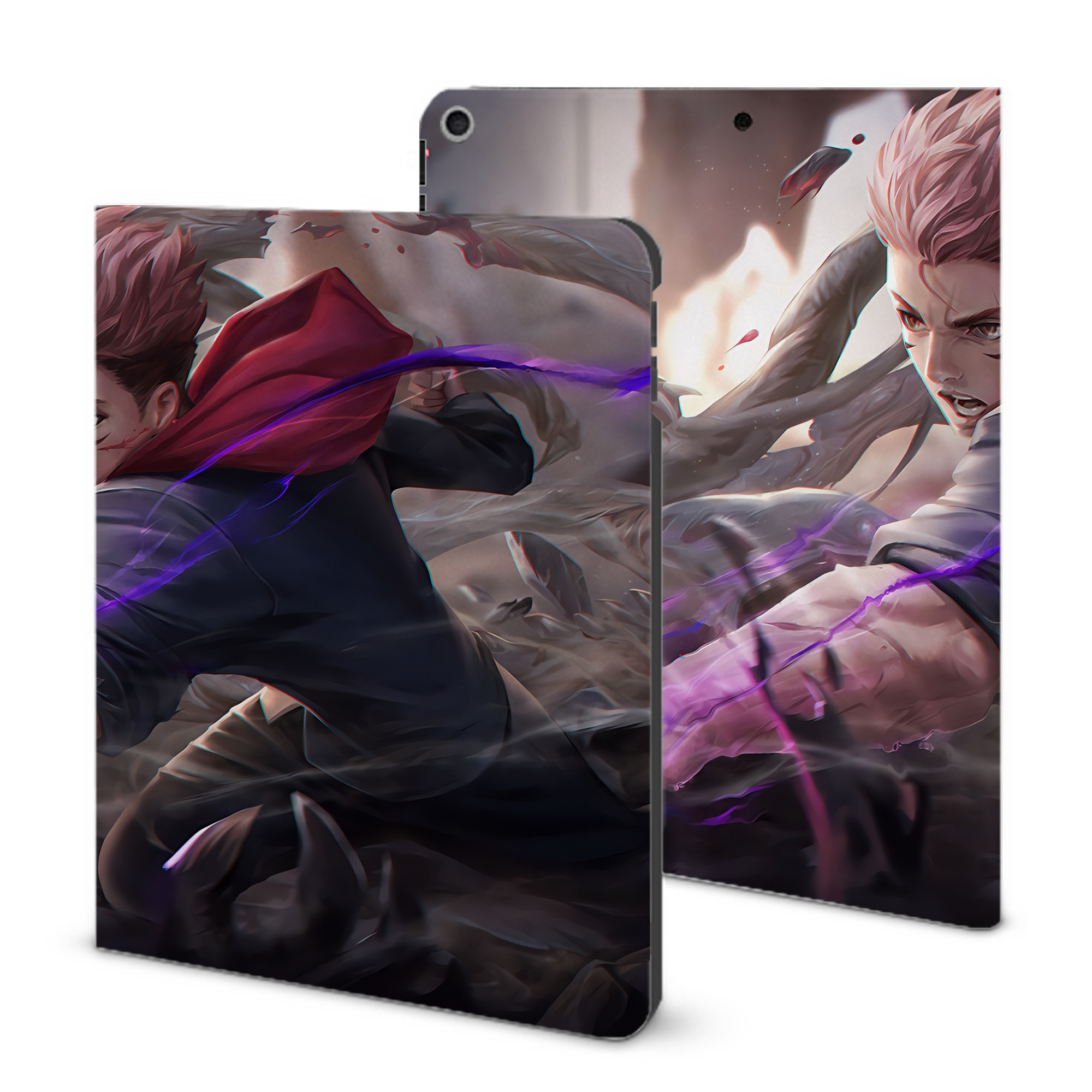 （画像用） 呪術廻戦 Jujutsu Kaisen IPad ケース ブック型 PUレザー TPU 耐衝撃 軽量 薄型 ペン収納なし 全面保護 IPad 各モデル対応